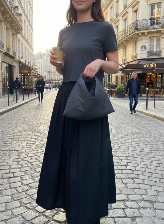 Gray Origami Bag - Mini