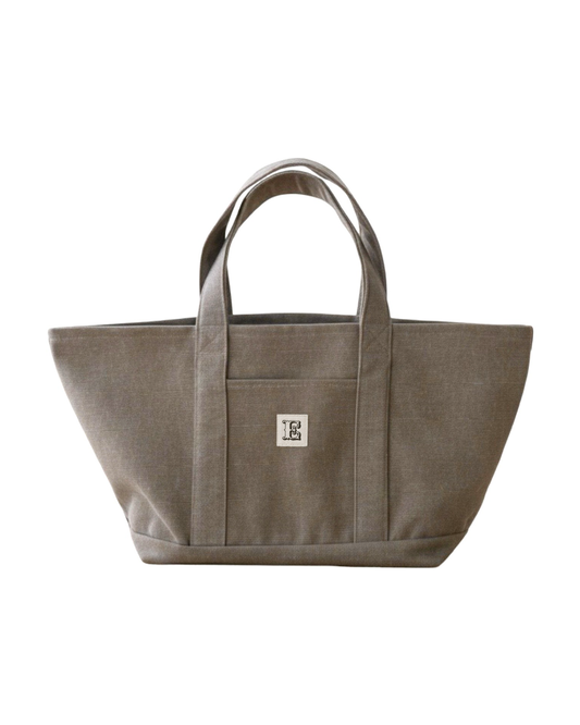 All-In stone-washed canvas bag taupe durable everyday bag with spacious interior - small