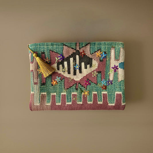 Golden Flower Clutch