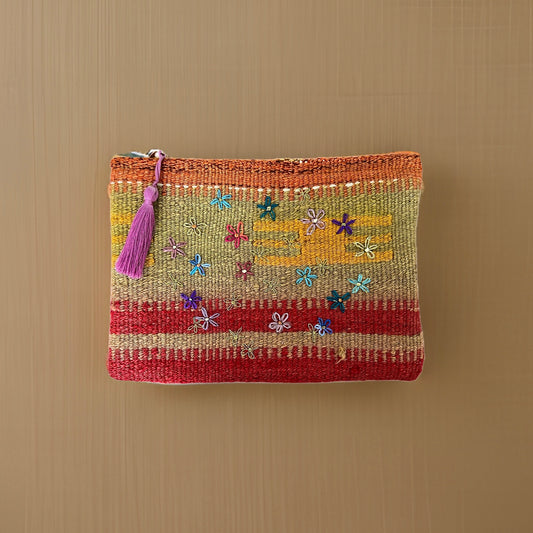 Golden Flower Clutch