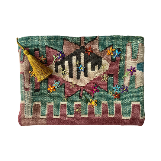 Golden Flower Clutch