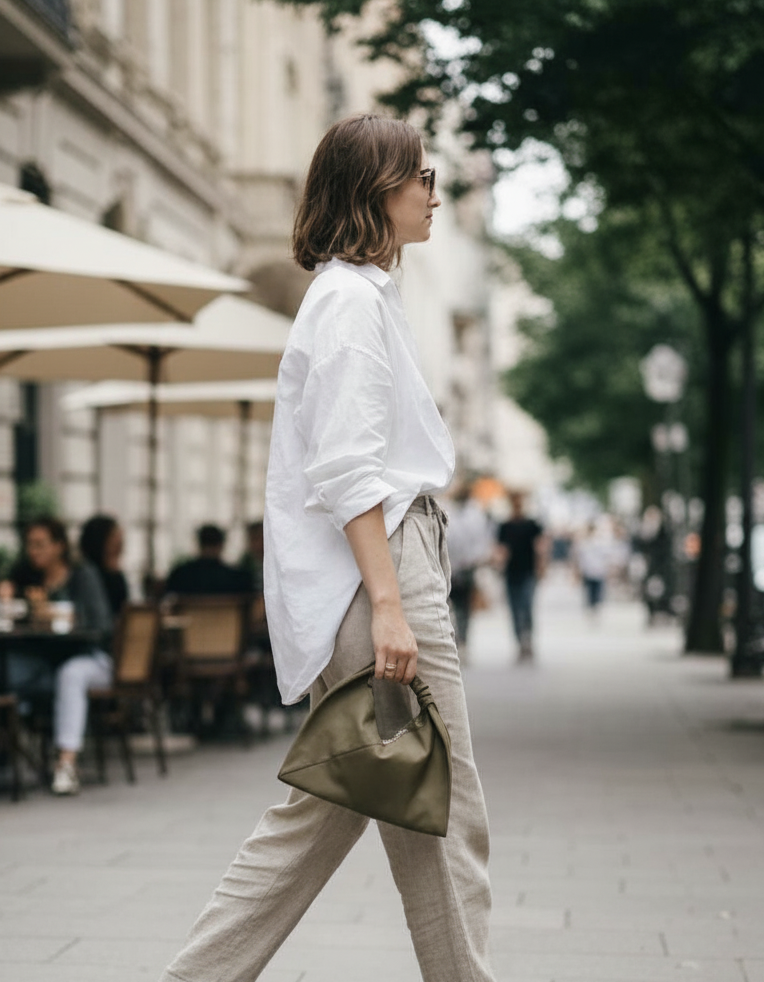 Olive Green Origami Bag - Mini