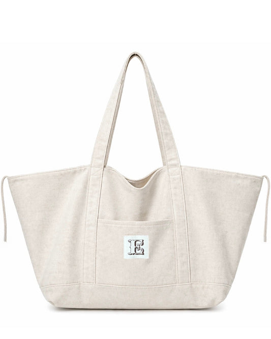All-In linen bag stone color, durable everyday bag with spacious interior