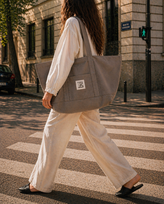 All-In stone-washed canvas bag taupe durable everyday bag with spacious interior