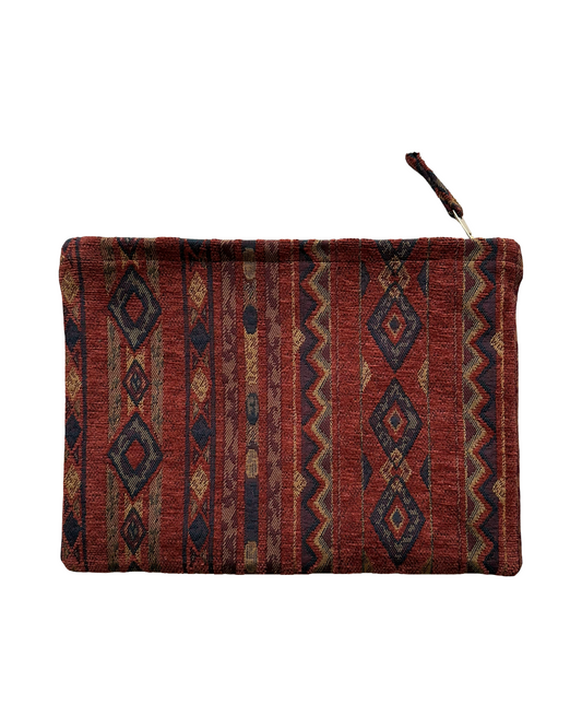 Pattern fabric clutch handmade in Turkey by Esra Kayıra brand